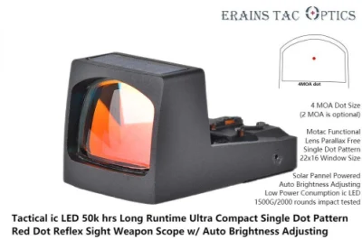 Konkurrierendes Tasco 4moa Compact Tactical Hunting über 50.000 Stunden IC LED Motac Open Reflex Солнечная панель Red DOT Прицел Ultimate Охотничий прицел Red DOT